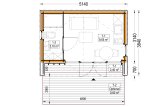 Casetta in legno da giardino PIA PLUS (Coibentata, 34 mm + rivestimento), 5x3 m, 12 m² specification 1