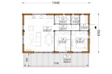 Casa in legno abitabile CARLA RV (Coibentata PLUS, 44 mm + rivestimento), 66 m² specification 1