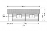 Casa in legno RIVIERA (66 mm) 100 mq + 20 mq di porticato specification 3