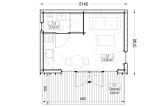 Casetta in legno da giardino TONIA PLUS (34 mm + rivestimento), 5x3 m, 15 m² specification 1