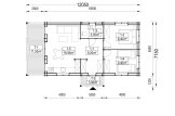 Casa in legno con porticato DONNA S (44+44 mm), 63 m² + 11.5 m² specification 1