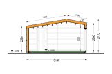 Casetta in legno da giardino TONIA PLUS (Coibentata, 34 mm + rivestimento), 5x3 m, 15 m² specification 6
