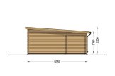 Tettoia auto in legno con ripostiglio attrezzi MODERN, 5.95x5 m specification 3
