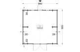 Garage in legno TEXAS (44 mm), 6x6 m, 36 m² specification 1