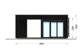 Casetta in legno da giardino INES PLUS con porticato a L (34 mm + rivestimento), 6x6 m, 36 m² specification 5