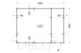 Garage in legno doppio TWIN DUO (44 mm), 8x6 m, 48 m² specification 1