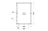 Garage in legno CLASSIC (34 mm), 3.6x5.4 m, 20 m² specification 1