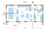 Casa in legno abitabile KAYA 3 RV (Coibentata PLUS, 44 mm + rivestimento), 70 m² specification 1