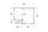 Casetta in legno da giardino OSLO (44 mm), 5x4 m, 20 m² specification 1