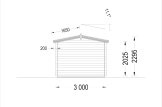 Casetta in legno da giardino ADAM S (44 mm), 3x3 m, 9 m² specification 4