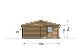 Tettoia auto in legno doppio 5.5x6 m con ripostiglio attrezzi (44 mm), 2x6 m specification 3