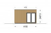 Ufficio in legno da giardino PREMIUM (Coibentata PLUS, 34 mm + rivestimento), 5x4 m, 20 m² specification 3
