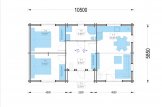 Casa in legno FILL S (34+34 mm), 60 m² specification 1