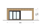 Casetta in legno da giardino INES con porticato (Coibentata, 34 mm + rivestimento), 6x3 m, 18 m² specification 2