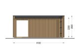Casetta in legno da giardino INES PLUS con porticato (34 mm + rivestimento), 6x3 m, 18 m² specification 4