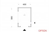 Garage in legno con tetto piano SILVIA F (34 mm + rivestimento), 4x6 m, 24 m² specification 7