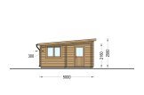 Garage in legno doppio a tetto piatto MODERN (44 mm), 6x5 m, 30 m² specification 3