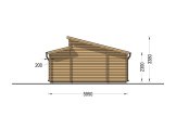 Garage in legno doppio TWIN DUO (44 mm), 8x6 m, 48 m² specification 3