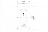 Tettoia auto in legno LUNA F 3.2x6 m con una parete laterale specification 1