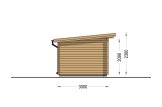 Casetta in legno da giardino a tetto piatto LILLE (44 mm), 4x3 m, 12 m² specification 3