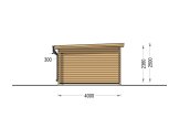 Tettoia auto in legno con ripostiglio attrezzi MODERN, 8x4 m specification 2