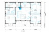 Casa in legno RIVIERA (66 mm) 100 mq + 20 mq di porticato specification 1