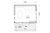 Ufficio in legno da giardino PREMIUM (34 mm + rivestimento), 5x4 m, 18 m² specification 1