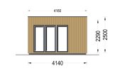 Ufficio in legno da giardino PREMIUM S (Coibentata PLUS, 34 mm + rivestimento), 4.1x2.4 m, 10 m² specification 2