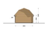Garage in legno MISSISSIPPI (44 mm), 5x6 m, 30 m² specification 4