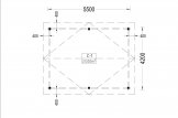 Tettoia auto in legno 5.5x4.2 m specification 1