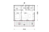 Casa in legno ANGELA (44 mm + rivestimento), 43 m² specification 1