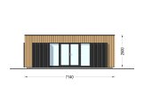 Ufficio in legno da giardino PREMIUM (34 mm + rivestimento), 7x4 m, 25 m² specification 2