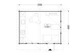 Casetta in legno da giardino DREUX (44 mm), 5x4 m, 20 m² specification 1