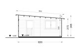 Garage in legno a tetto piatto MODERN (34 mm), 3.6x5.4 m, 20 m² specification 6