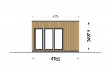 Ufficio in legno da giardino PREMIUM (Coibentata PLUS, 34 mm + rivestimento), 5x4 m, 20 m² specification 5