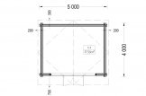Casetta in legno da giardino MARTA S (Coibentata, 44+44 mm), 5x4 m, 20 m² specification 1