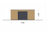 Garage in legno con tetto piano STELA F (struttura in legno), 6x6 m, 36 m² specification 2