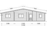 Casa in legno RIVIERA (66 mm) 100 mq + 20 mq di porticato specification 4