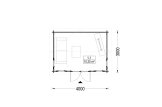 Casetta in legno da giardino CLOCKHOUSE (44 mm), 4x3 m, 12 m² specification 1
