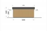 Garage in legno LORA (struttura in legno), 3.2x5.2 m, 16.6 m² specification 5