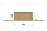Garage in legno doppio con tetto piano SILVIA DUO F (34 mm + rivestimento), 6x6 m, 36 m² specification 4