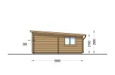 Garage in legno doppio a tetto piatto MODERN (44 mm), 6x6 m, 36 m² specification 5