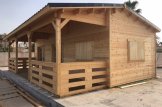 Casa in legno con porticato AMELIA (66 mm), 32 m² + 20 m² customer 3