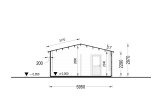 Garage in legno MULTI (44 mm) 4x6 m con tettoia auto in legno doppia 5.5x6 m specification 6
