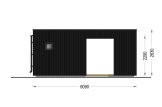 Casetta in legno da giardino INES PLUS con porticato a L (34 mm + rivestimento), 6x6 m, 36 m² specification 3