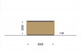 Garage in legno con tetto piano SILVIA F (34 mm + rivestimento), 5x6 m, 30 m² specification 4