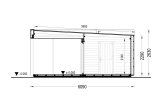 Casetta in legno da giardino INES PLUS con porticato a L (34 mm + rivestimento), 6x6 m, 36 m² specification 6