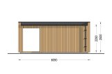 Casetta in legno da giardino INES PLUS con porticato (34 mm + rivestimento), 6x3 m, 18 m² specification 4