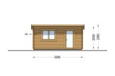 Casetta in legno da giardino a tetto piatto DREUX (34 mm), 5x4 m, 18 m² specification 2