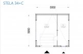 Garage in legno con ripostiglio attrezzi SILVIA F PLUS (34 mm + rivestimento), 6x6 m, 36 m² specification 1